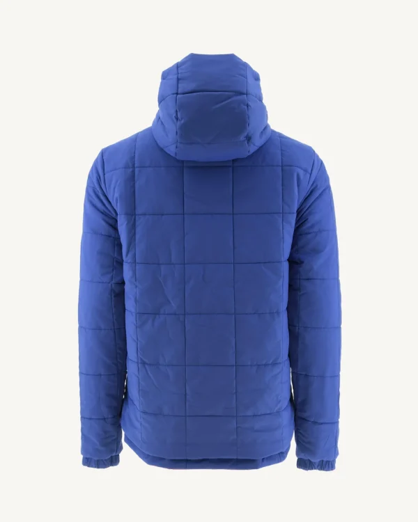 Sale Reversible Ultralight Down Jacket With Hood Bright Red/Dark Denim Vigo Men Down Jackets And Jackets