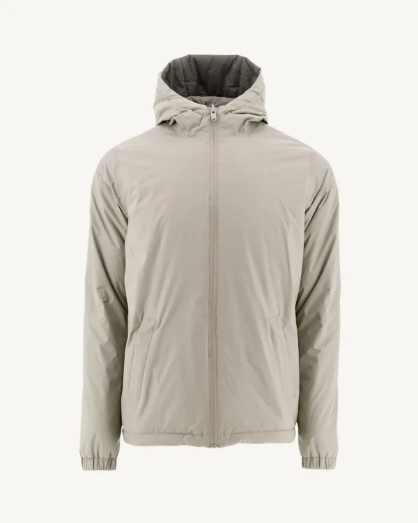 Store Reversible Ultralight Hooded Down Jacket Beige/Taupe Vigo Men Down Jackets And Jackets