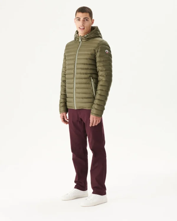 Clearance Sage/Army Bergen Reversible Hooded Puffer Jacket Men Down Jackets And Jackets