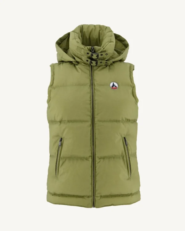 Best Sevilla Light Khaki Grand Cold Sleeveless Down Jacket Women Down Jackets & Jackets