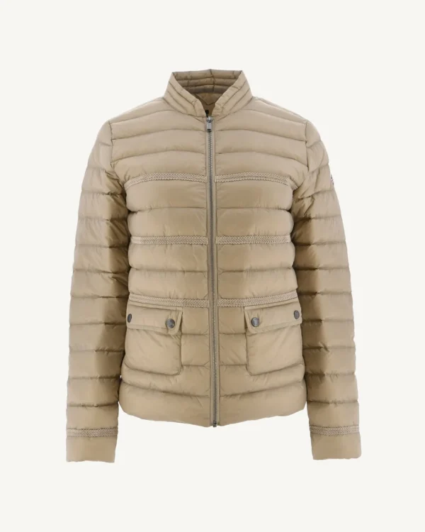 Cheap Short Light Jacket Beige Andorra Women Down Jackets & Jackets