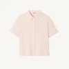 New Short Terrycloth Shirt Light Pink Nova Women Clothes