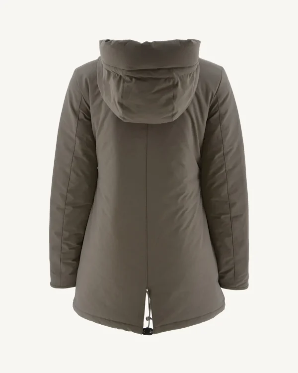 Shop Siberian Taupe Hooded Puffer Jacket Women Down Jackets & Jackets