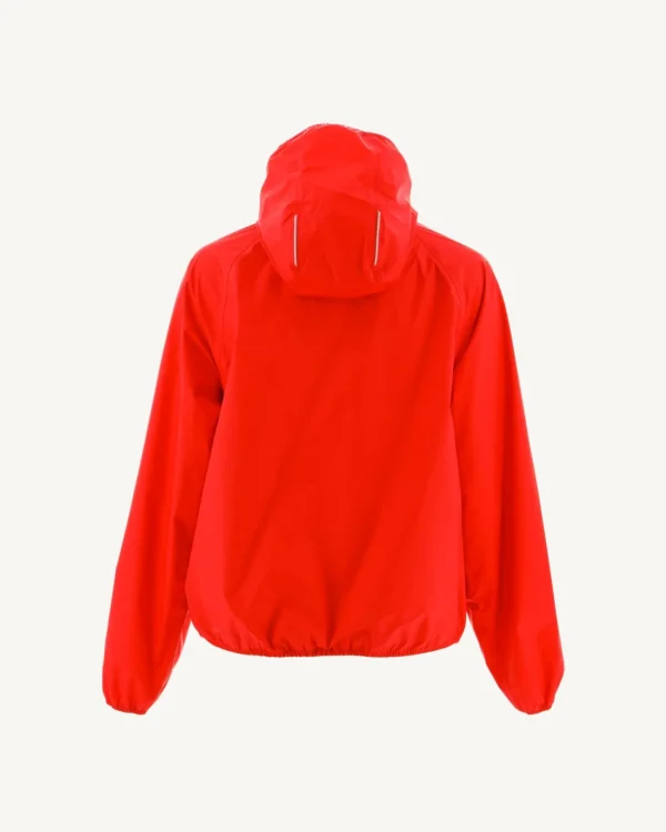 Outlet Singapore Bright Red Pouchable Waterproof Jacket Women Down Jackets & Jackets