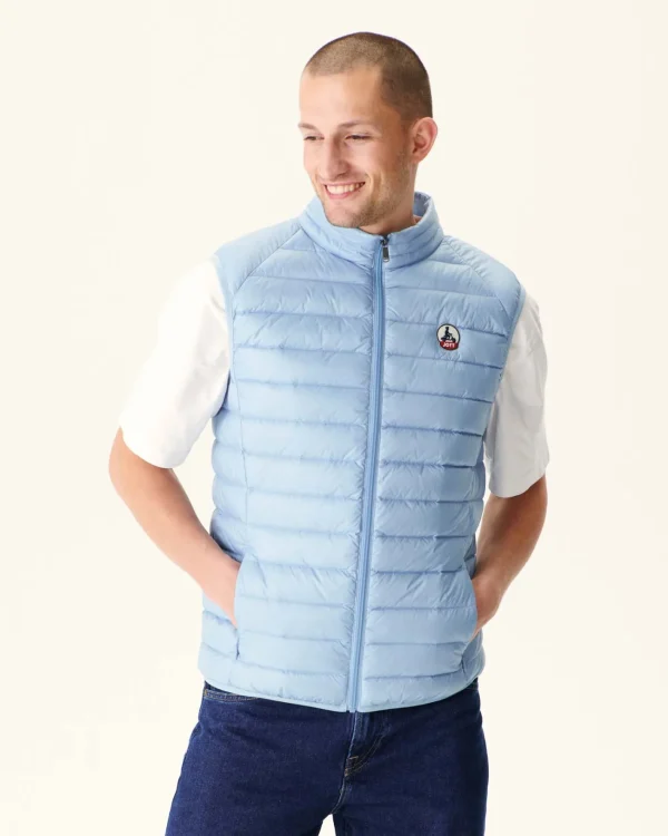 Store Sleeveless Padded Jacket Light Blue Tom Men Down Jackets And Jackets