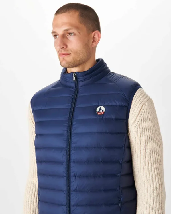 Online Sleeveless Padded Jacket Deep Blue Tom Men Down Jackets And Jackets