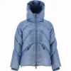 Clearance Stellar Washed Blue Hooded Puffer Jacket Women Down Jackets & Jackets