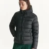 Cheap Straight Hooded Padded Jacket Black Jane Women Down Jackets & Jackets