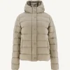 Flash Sale Straight Hooded Padded Jacket Beige Jane Women Down Jackets & Jackets