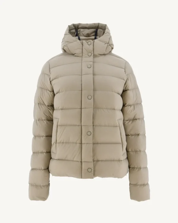 Flash Sale Straight Hooded Padded Jacket Beige Jane Women Down Jackets & Jackets