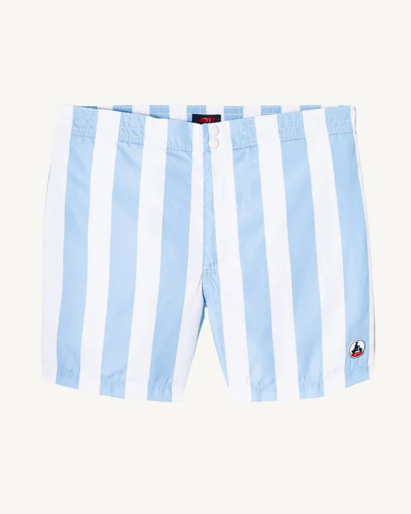 Shop Swim Shorts Stripe Light Blue/White Deauville Men Clothes