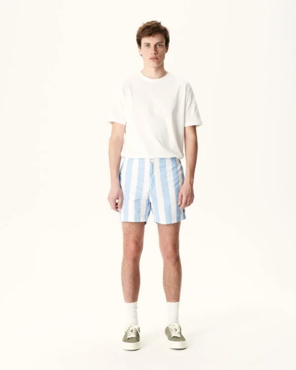 Shop Swim Shorts Stripe Light Blue/White Deauville Men Clothes