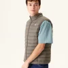 Online Taupe Arafo Stretch Sleeveless Padded Jacket Men Down Jackets And Jackets