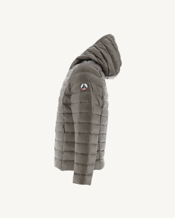 Fashion Taupe Carla Children'S Lightweight Hooded Down Jacket Kids Down Jackets