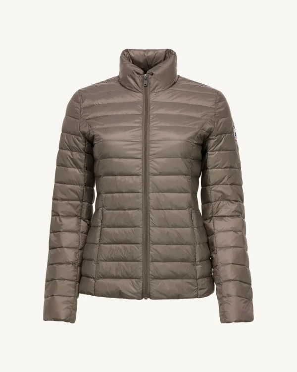 Clearance Taupe Cha Lightweight Padded Jacket Women Down Jackets & Jackets