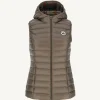 Outlet Taupe Mali Sleeveless Lightweight Padded Jacket Women Down Jackets & Jackets