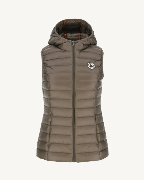 Outlet Taupe Mali Sleeveless Lightweight Padded Jacket Women Down Jackets & Jackets