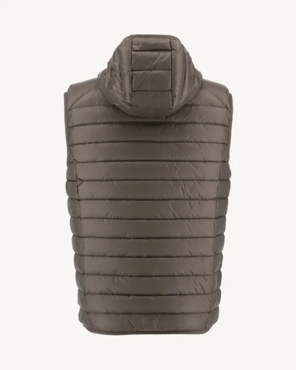 Store Taupe Pat Hooded Sleeveless Padded Jacket Men Down Jackets And Jackets