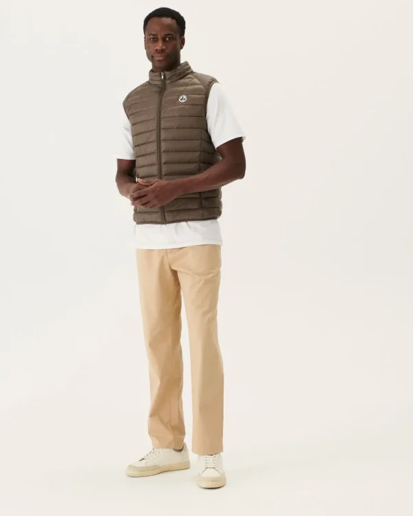 Fashion Taupe Sleeveless Down Jacket Tom Men Down Jackets And Jackets