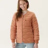 Outlet V-Neck Zipped Jacket Camel Alexia Women Down Jackets & Jackets