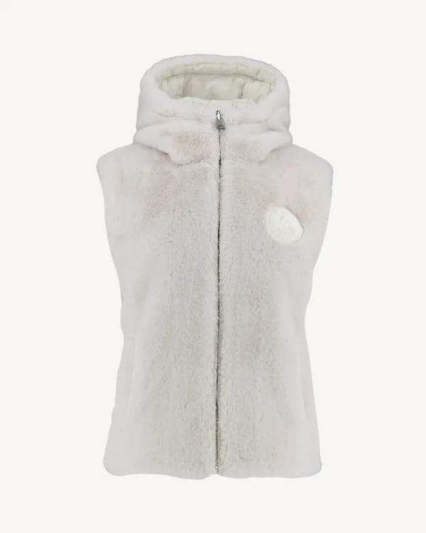 Shop White Daria Reversible Great Cold Sleeveless Down Jacket Women Down Jackets & Jackets