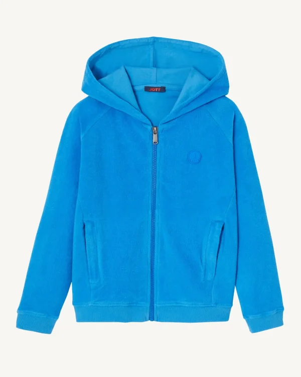 Shop Zipped Cotton Terry Jacket Azur Child Volta Kids Clothes