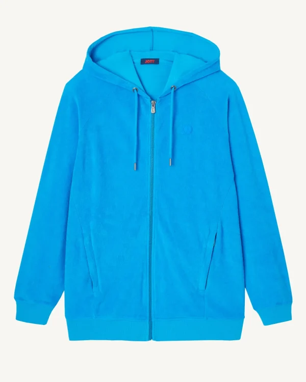 Online Zipped Hooded Jacket Azur Nazare Men Clothes