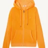 Discount Zipped Sponge Jacket Apricot Coral Women Clothes